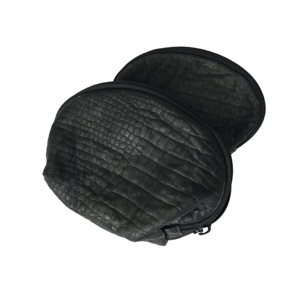 Furla Cosmetic Case Set in Crocco Embossed Soft Leather, 2 cases,‎ Never used - Picture 3 of 11